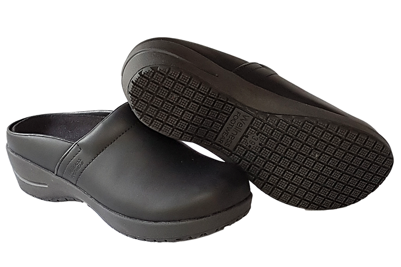 Wellness Faves Open Clog - most comfortable nursing shoe diagonal view with sole