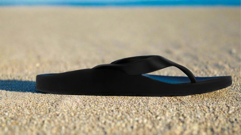 Archline Orthotic Flip Flops - Black