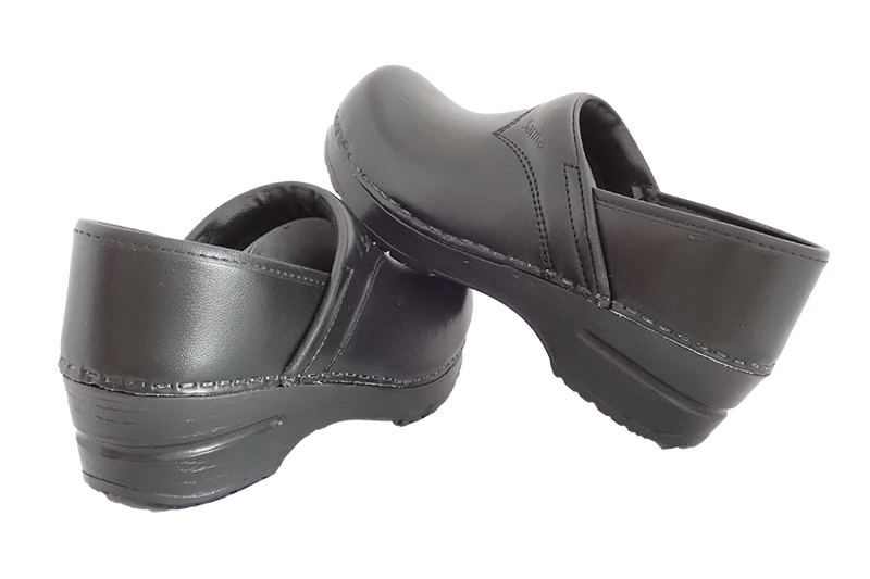 Sanita San Flex comfort clogs - Black - back and side view