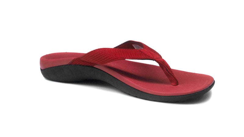 Axign Orthotic Flip Flops - Red - diagonal view