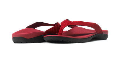 Axign Orthotic Flip Flops - Red - double diagonal 