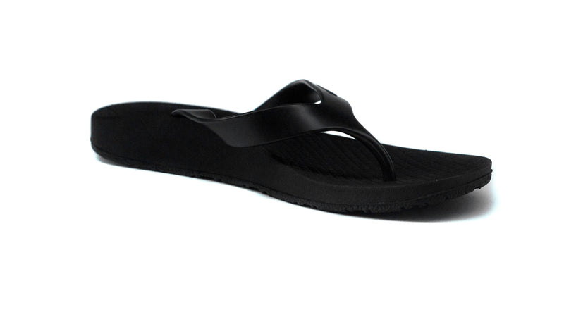 Archline Black Flip Flop Thongs diagnal