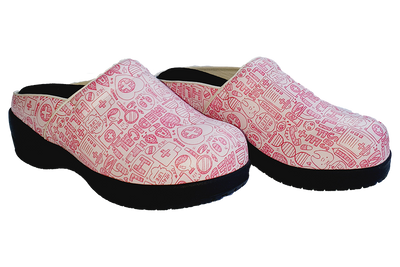 Orthotic Faves Clogs Pink diagonal view two