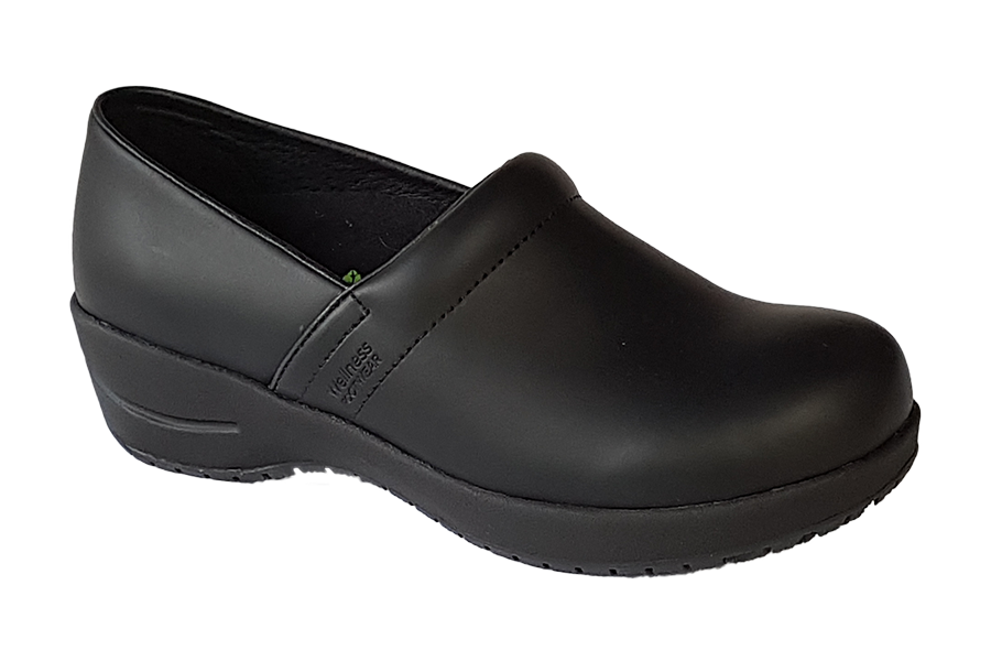 Black leather shoes online for work women's