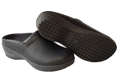 Wellness Faves Open Clog - most comfortable nursing shoe diagonal view with sole