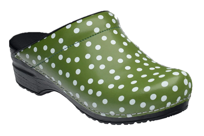 Sanita San Flex comfortable clogs - Fenja Green diagonal view 