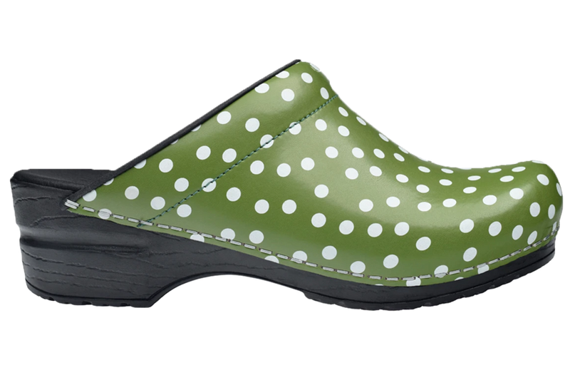 Sanita San Flex comfortable clogs - Fenja Green - side view