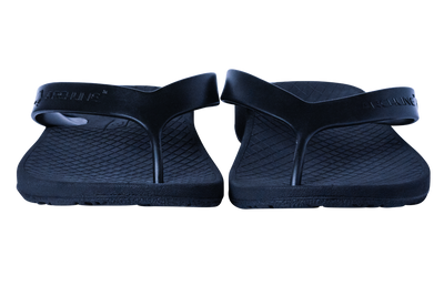 Archline Flip Flop thongs, navy, two thongs front view