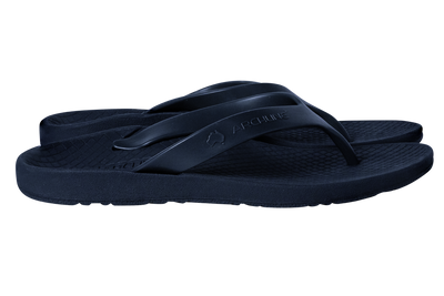 Archline Flip Flop thongs, navy, two thongs side by side view