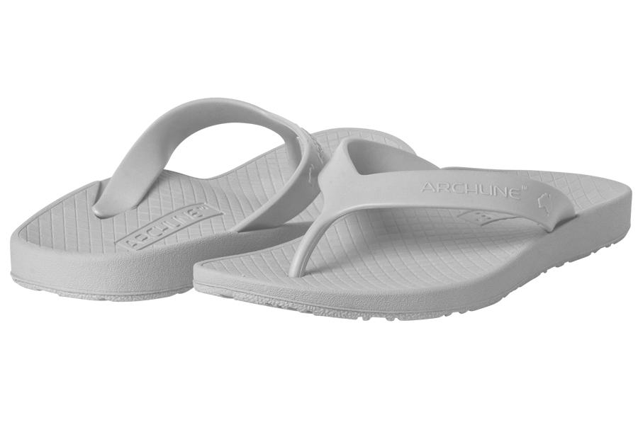 Archline Balance Flip Flops White Arch Support Thongs Australia Wellness Footwear