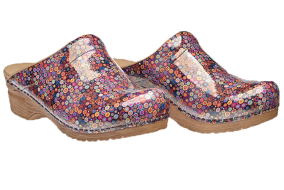 Sanita San Flex comfortable clogs - Illo Orange - double front view