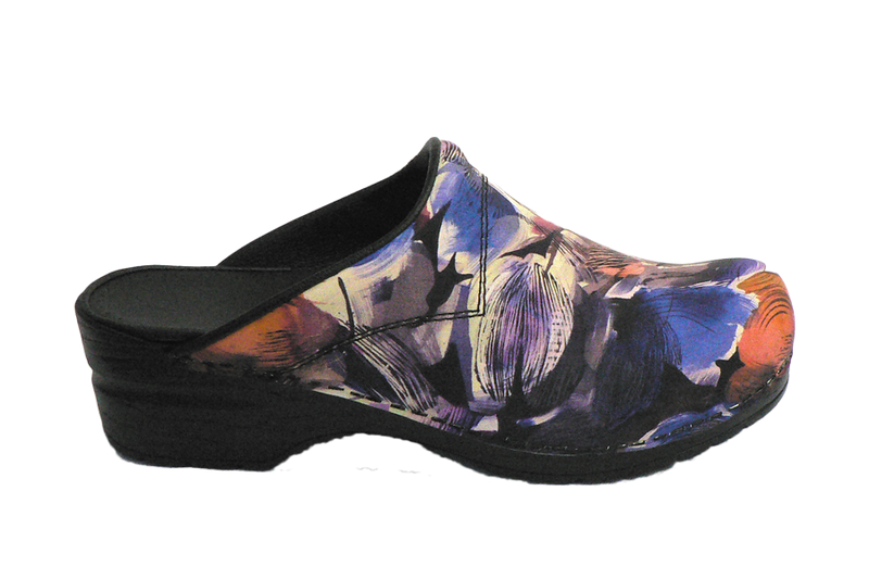 Sanita nurse clogs trixy purple side