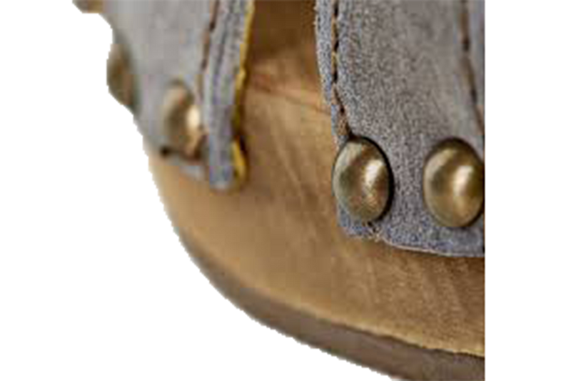 Sanita Viv Wood Sandals - close up studs