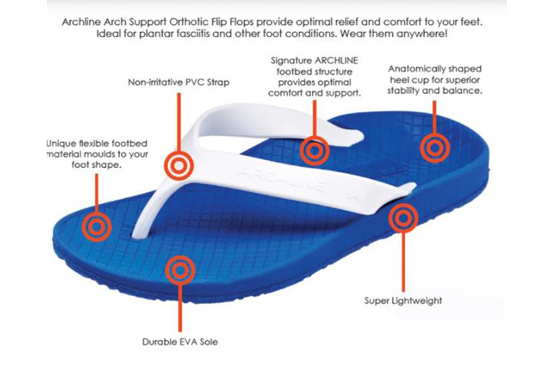 Archline Flip Flop thongs anatomy and benefits