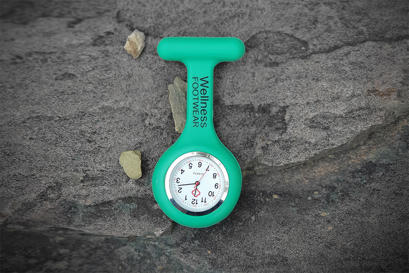 Nurse watch - silicone easy read face - green