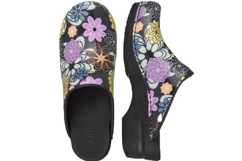 Sanita Inalo comfortable work clogs top and side view