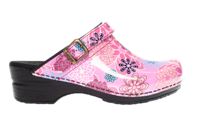 Sanita San Flex comfort Clog Mena Fuchsia side view