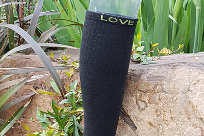 Charcoal bamboo compression socks - top view